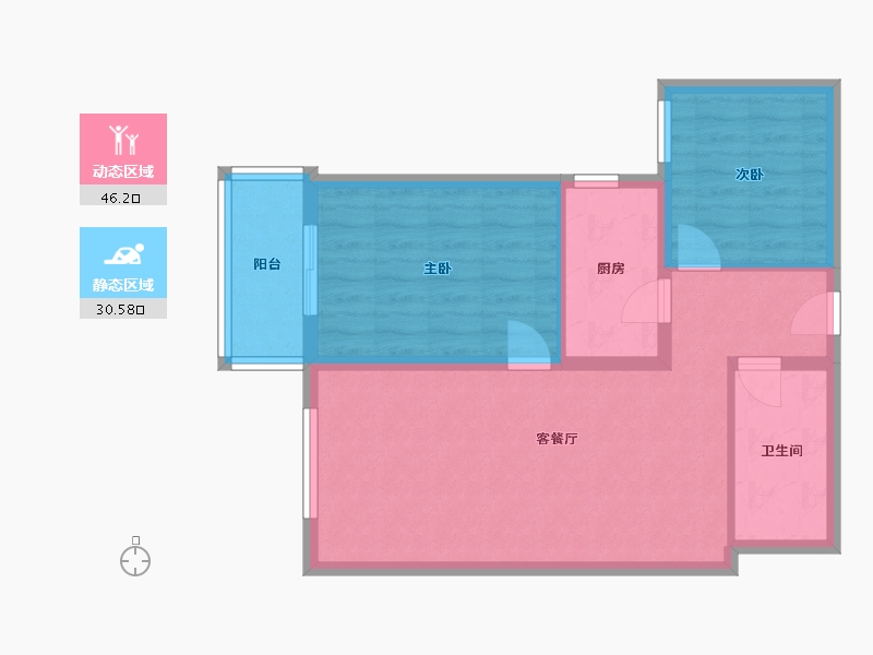 北京-北京市-京通苑阳光华苑-72.00-户型库-动静分区