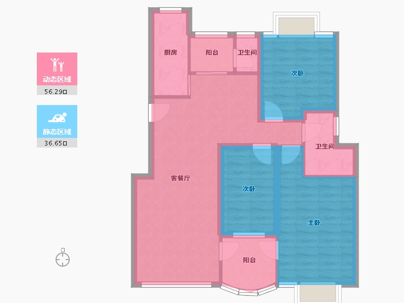 广东省-深圳市-富怡雅居-82.75-户型库-动静分区