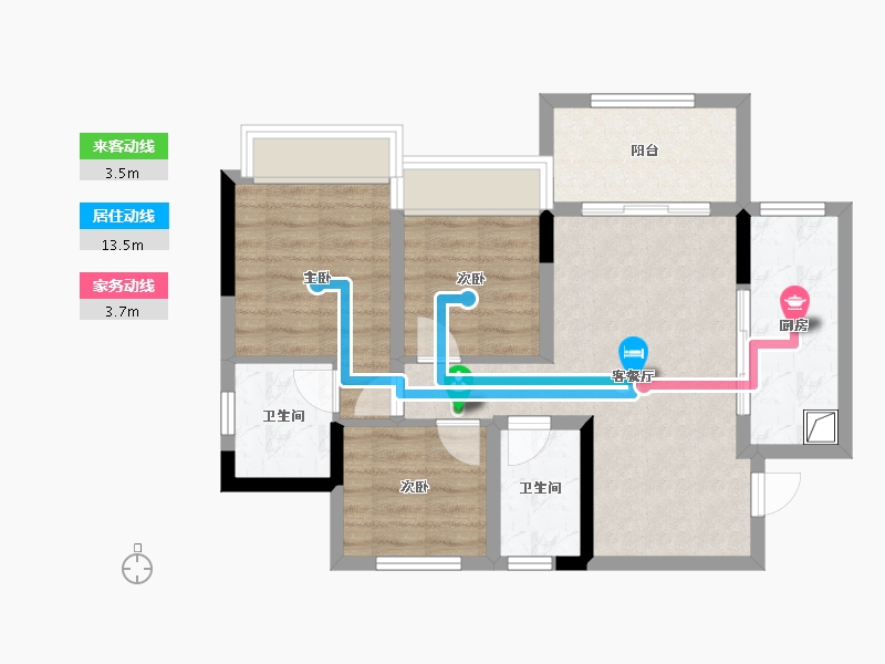 四川省-宜宾市-远达未来城-66.30-户型库-动静线