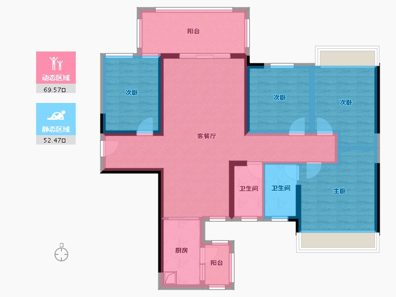 广西壮族自治区-南宁市-城建中山学府-108.00-户型库-动静分区