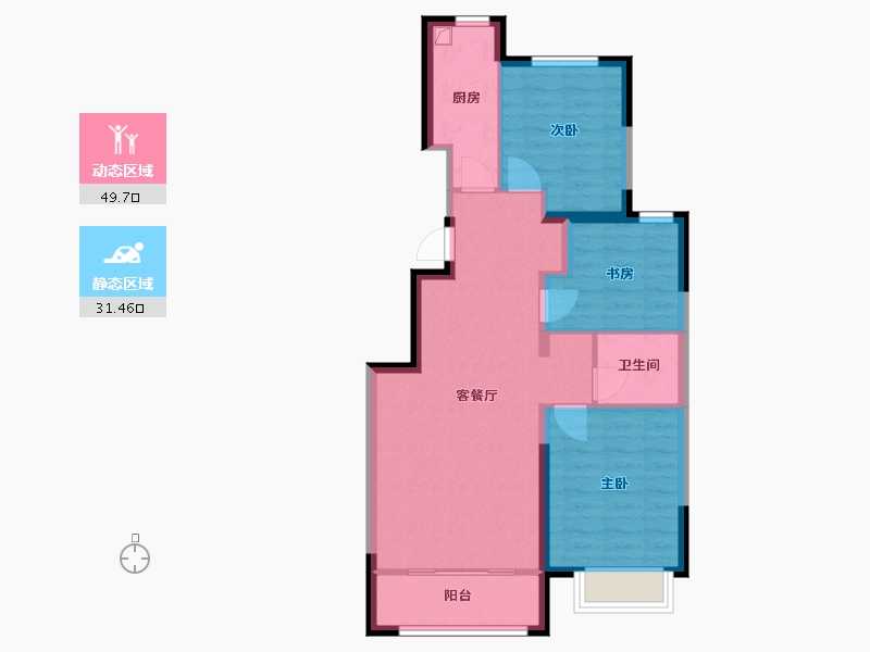 河北省-秦皇岛市-秦皇皓月城-79.34-户型库-动静分区