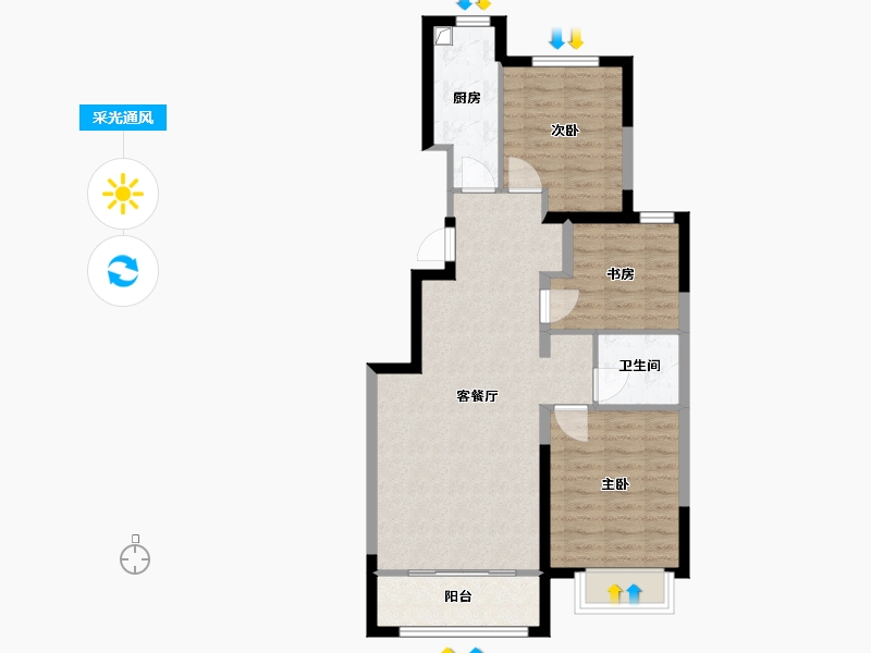 河北省-秦皇岛市-秦皇皓月城-79.34-户型库-采光通风