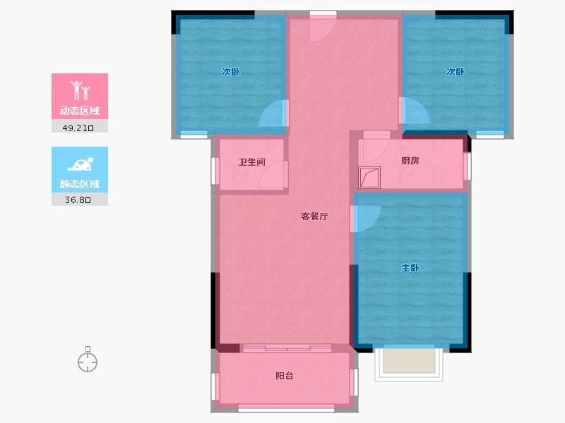 河南省-许昌市-御湖豪庭二期-88.00-户型库-动静分区