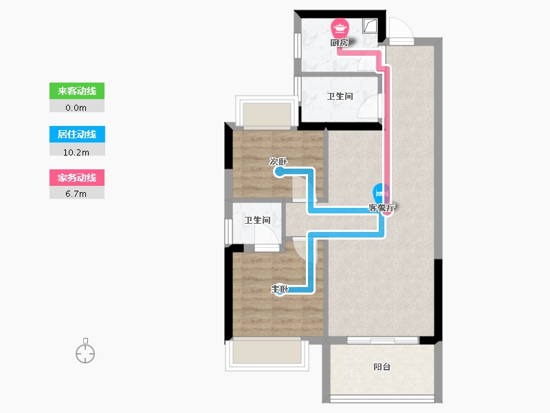 湖北省-襄阳市-嘉地利达璞园-59.20-户型库-动静线