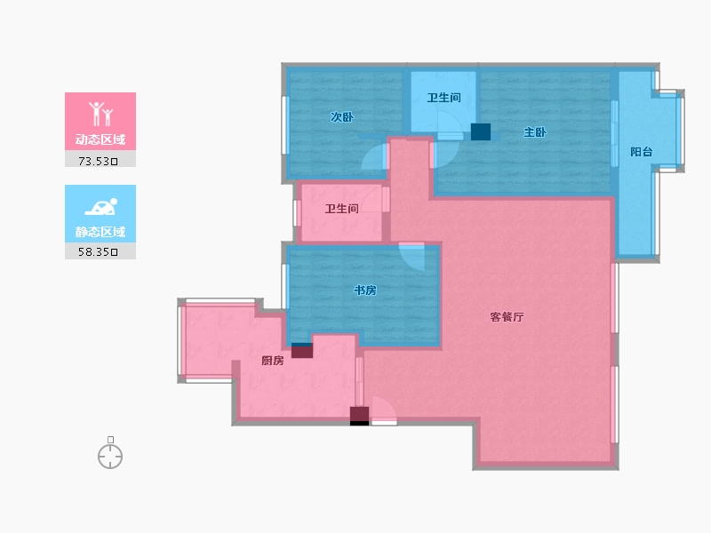 上海-上海市-阳光威尼斯-一期-130.00-户型库-动静分区