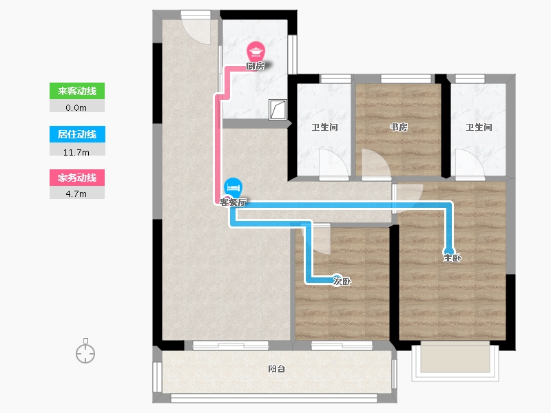 湖北省-武汉市-绿地大都会-79.20-户型库-动静线