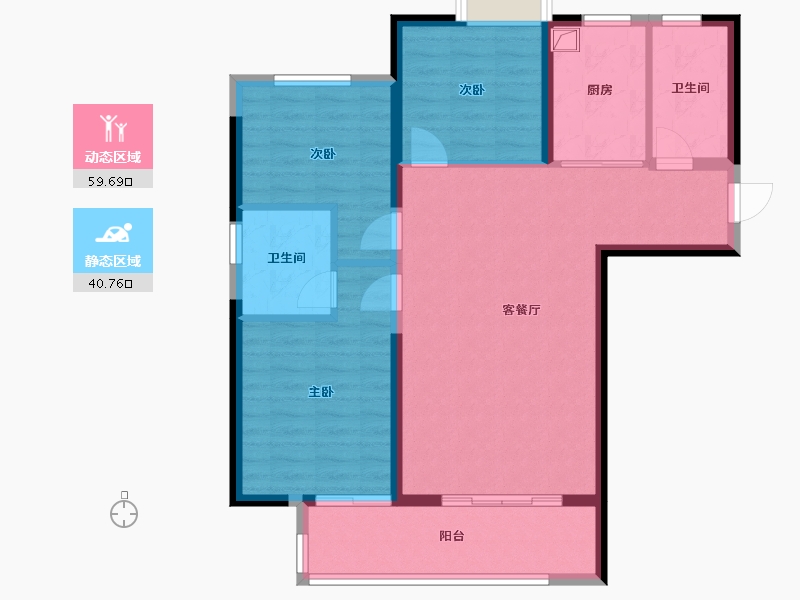 福建省-泉州市-海星小区-90.40-户型库-动静分区