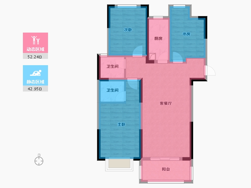 河南省-许昌市-御湖豪庭二期-97.60-户型库-动静分区