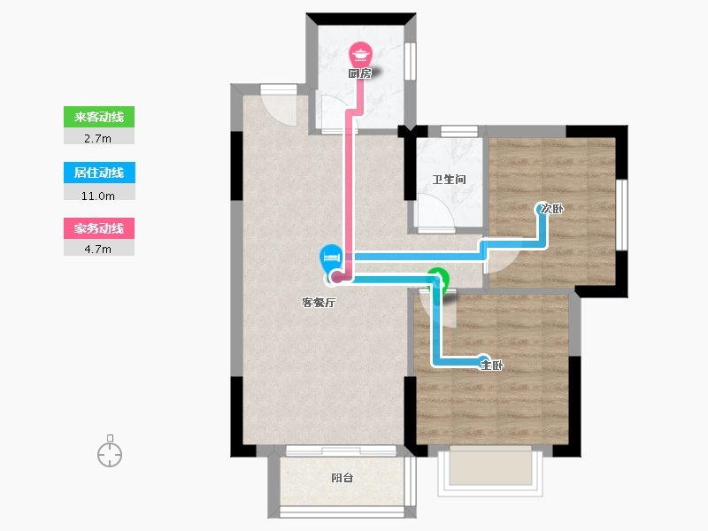 广西壮族自治区-北海市-国际新城-60.00-户型库-动静线