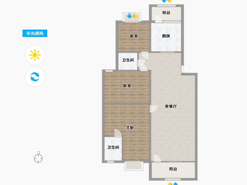 广东省-广州市-平石小区-131.00-户型库-采光通风