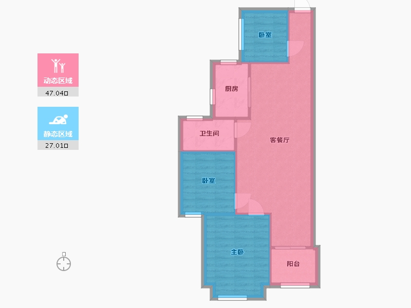 广东省-深圳市-桃源居-68.00-户型库-动静分区