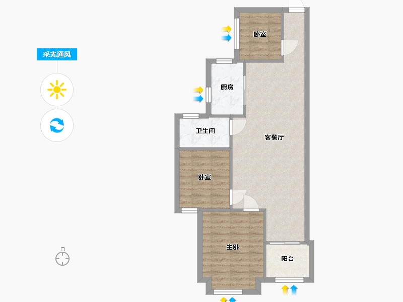 广东省-深圳市-桃源居-68.00-户型库-采光通风