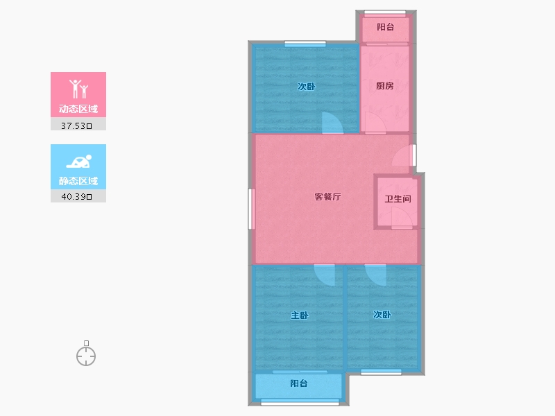 北京-北京市-裕祥花园-92.00-户型库-动静分区