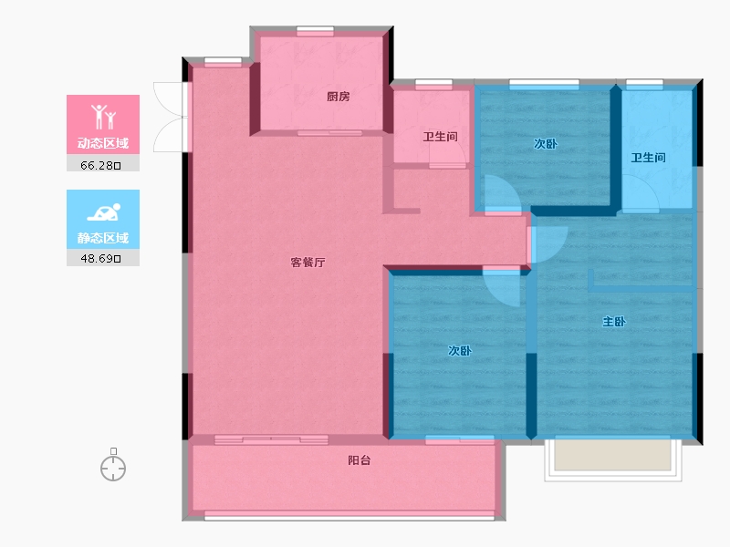 河北省-邢台市-天一湾-102.81-户型库-动静分区