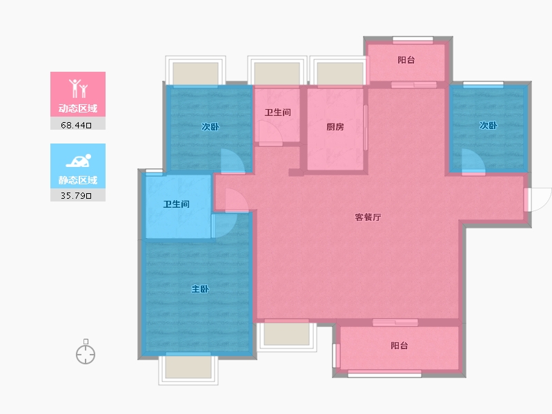 广东省-江门市-铁建城-93.60-户型库-动静分区