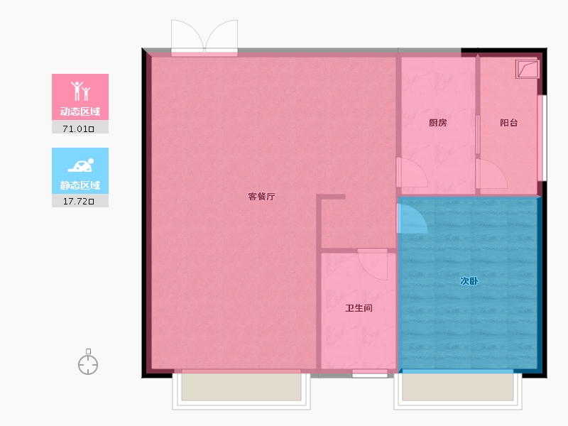 广西壮族自治区-钦州市-钦州恒大学府-82.00-户型库-动静分区