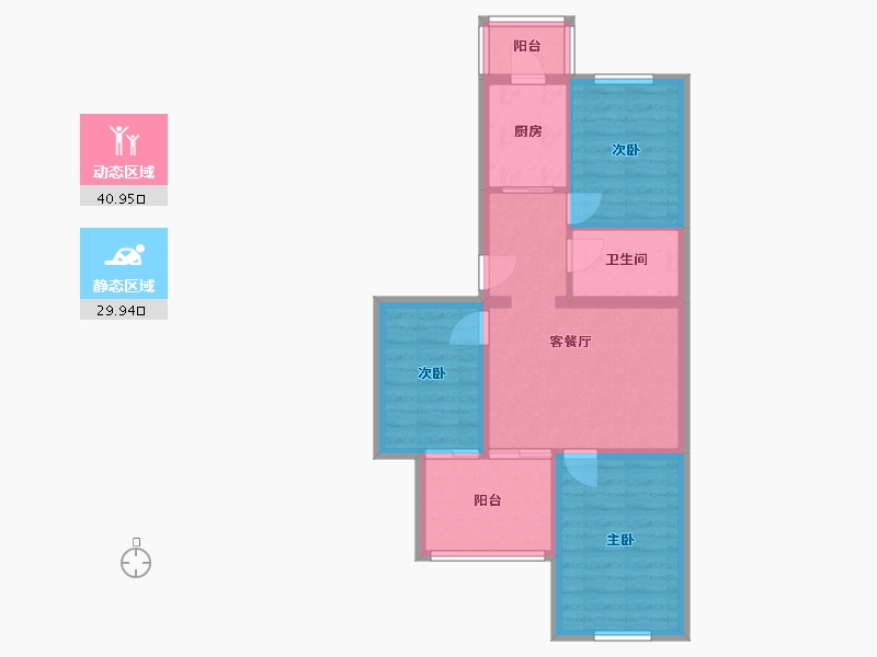 北京-北京市-滨河西里-中区-72.00-户型库-动静分区