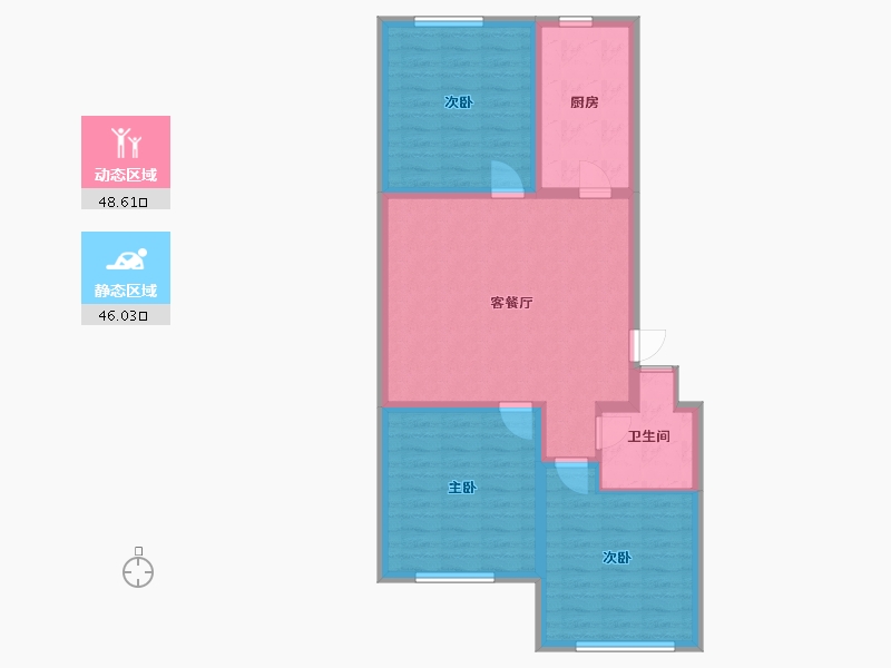 山东省-青岛市-山水雅居-85.00-户型库-动静分区