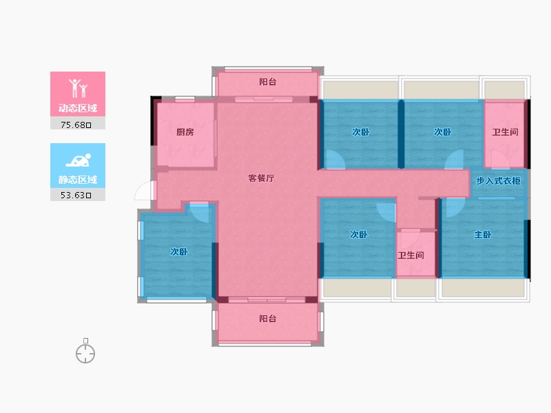 广西壮族自治区-贵港市-广汇圣湖城-117.80-户型库-动静分区