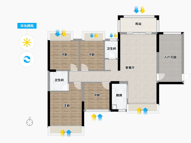 广西壮族自治区-来宾市-东方城-110.40-户型库-采光通风