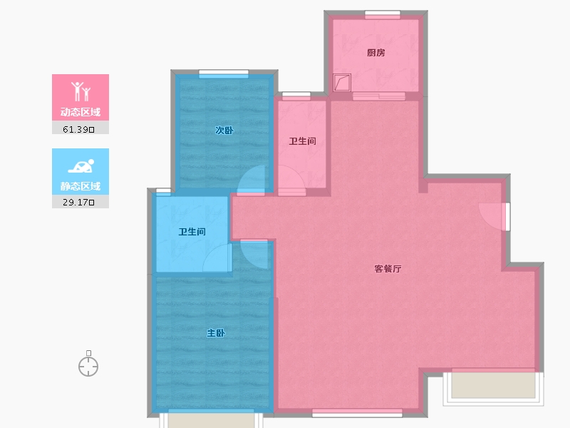 河北省-邯郸市-阳光东尚名筑-94.40-户型库-动静分区