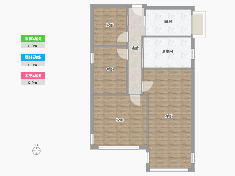 湖北省-武汉市-新育社区出版社小区-71.98-户型库-动静线