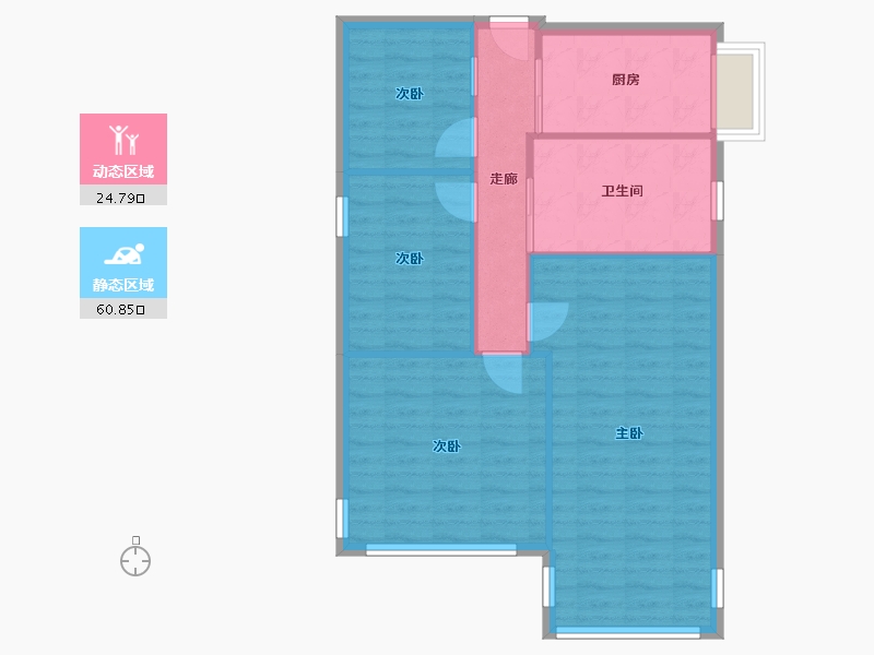 湖北省-武汉市-新育社区出版社小区-71.98-户型库-动静分区