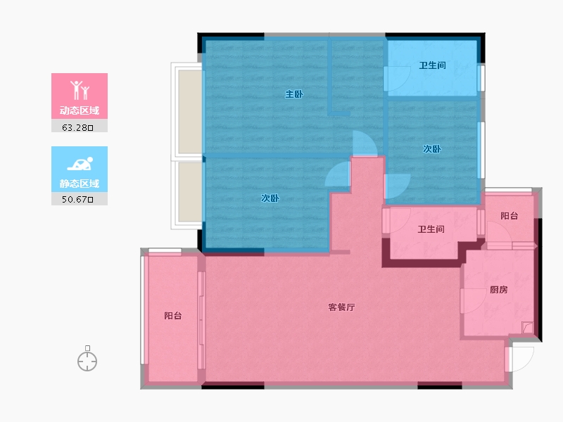 山东省-威海市-威海恒大海上帝景-116.00-户型库-动静分区