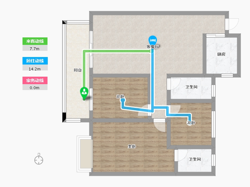 湖南省-怀化市-名邸-97.36-户型库-动静线