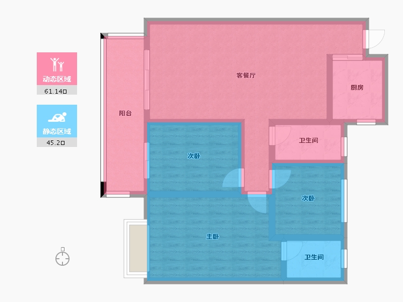 湖南省-怀化市-名邸-97.36-户型库-动静分区