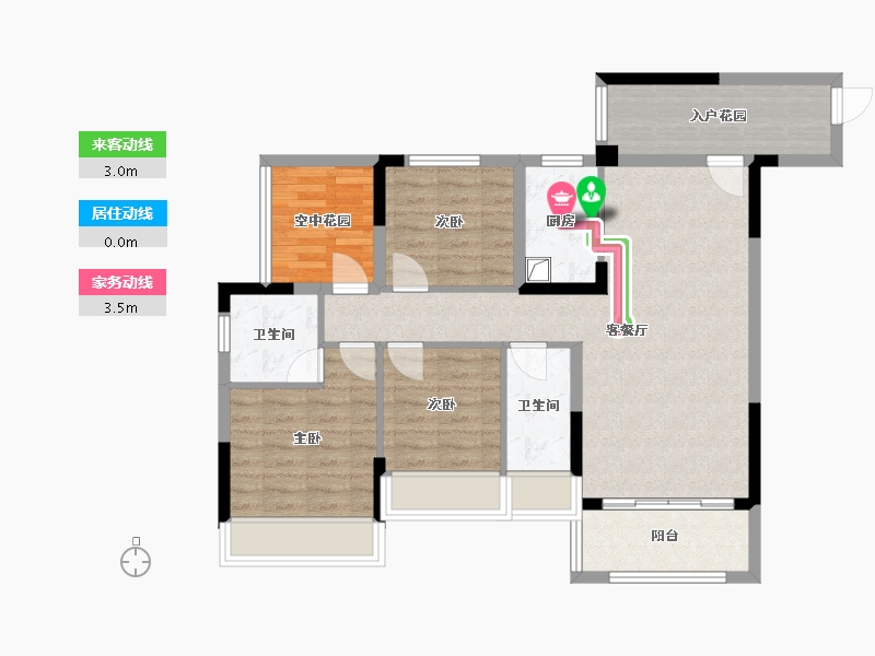 湖南省-郴州市-楚鑫顺熙园-87.20-户型库-动静线