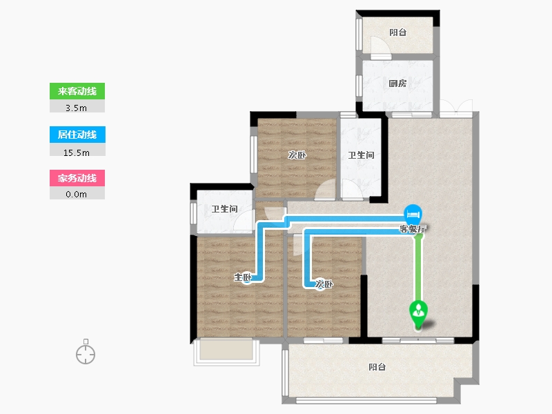 湖南省-邵阳市-学府雅苑-95.20-户型库-动静线