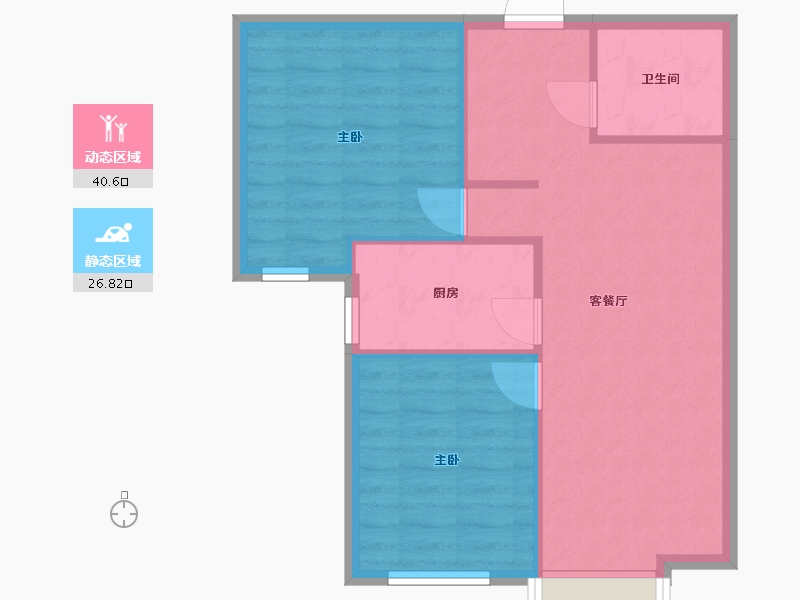 北京-北京市-樊羊路9号院-61.20-户型库-动静分区