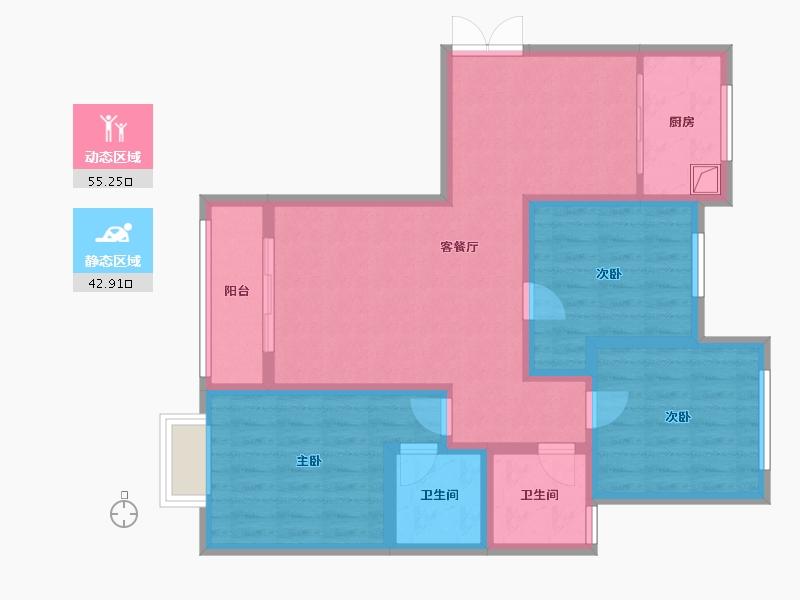 河北省-衡水市-悦佳缘-99.90-户型库-动静分区