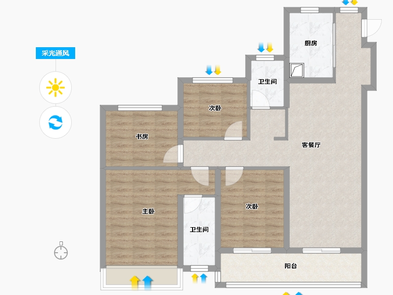 浙江省-金华市-武义国际数字贸易港-100.20-户型库-采光通风