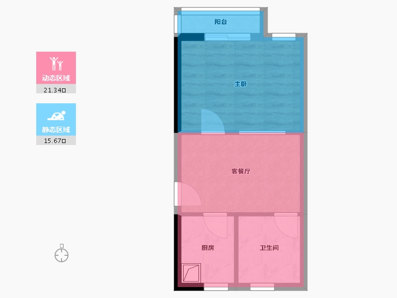 广东省-东莞市-泰禾新天地5号公寓-48.00-户型库-动静分区