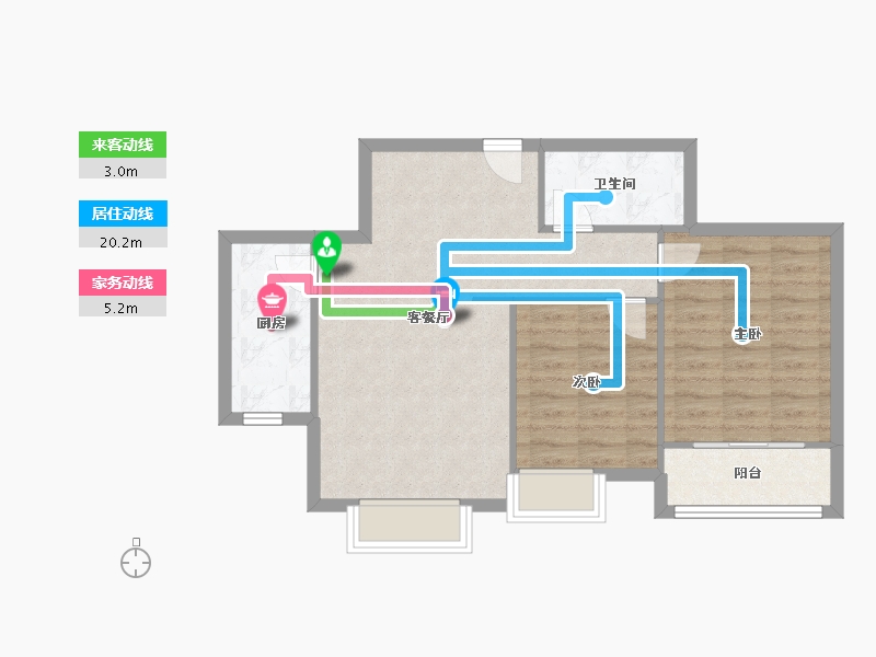 河北省-石家庄市-文庭雅苑-67.94-户型库-动静线