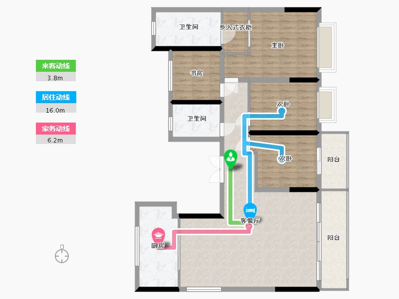 浙江省-宁波市-翡翠东方-131.88-户型库-动静线