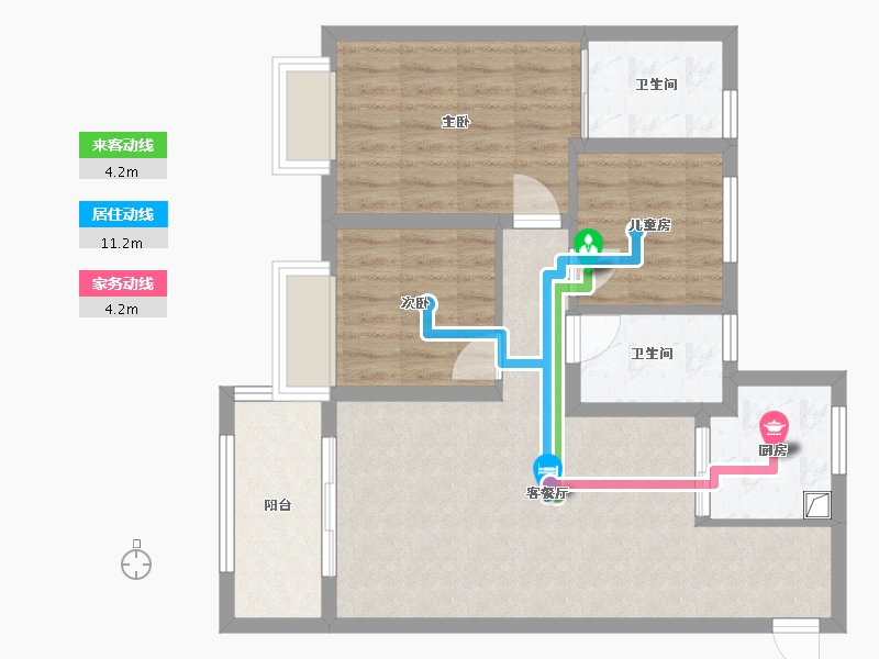 甘肃省-兰州市-万达城-80.00-户型库-动静线