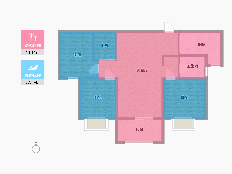 山东省-济宁市-中垠悦城3期-82.00-户型库-动静分区