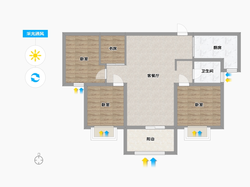 山东省-济宁市-中垠悦城3期-82.00-户型库-采光通风