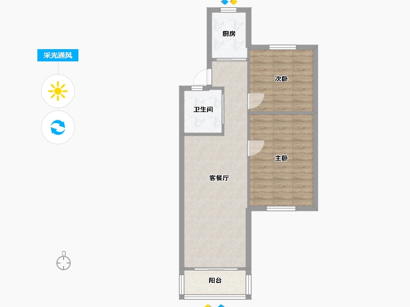 上海-上海市-锦苑小区-60.70-户型库-采光通风