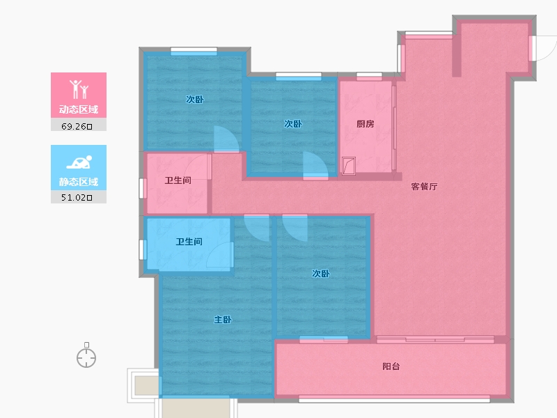 江西省-赣州市-宁都东投翰林府-101.60-户型库-动静分区