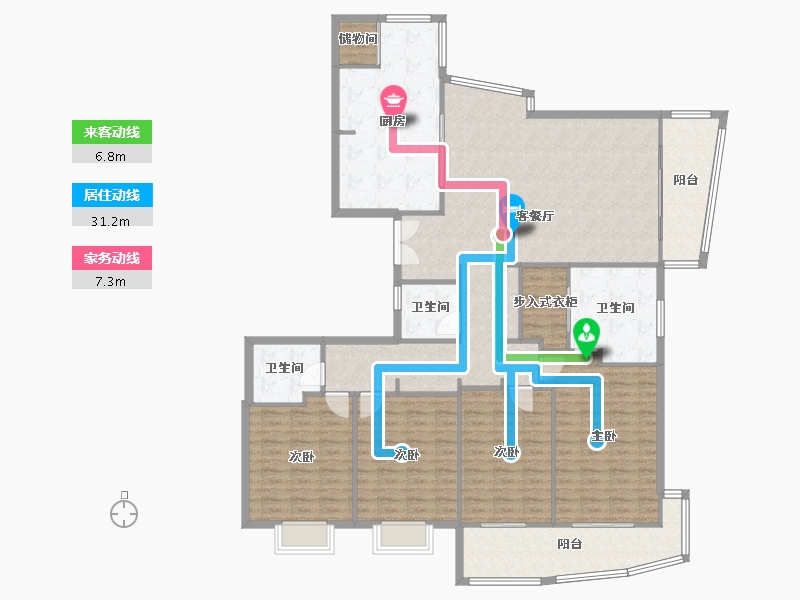 上海-上海市-上海壹街区-173.60-户型库-动静线