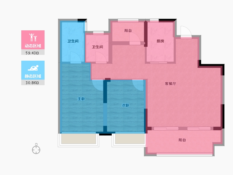 安徽省-滁州市-中丞品著-80.24-户型库-动静分区