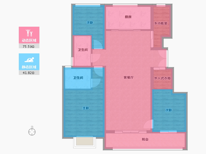 河北省-邢台市-荣锦湾-113.29-户型库-动静分区