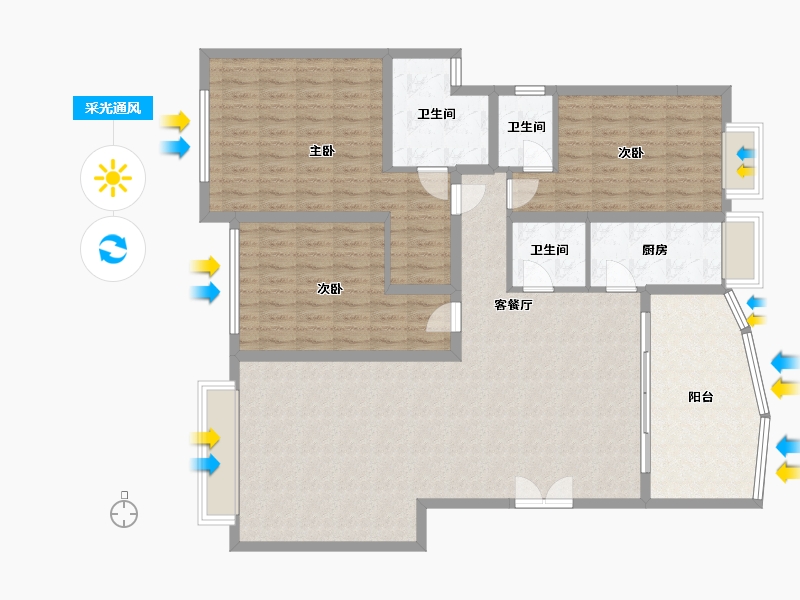 广东省-深圳市-瑞和-133.00-户型库-采光通风