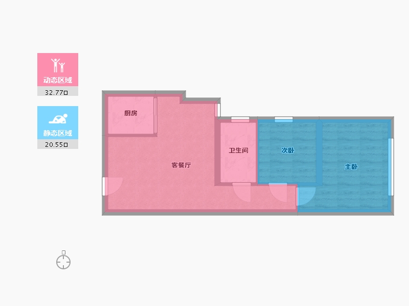 北京-北京市-和平街十四区社区-55.20-户型库-动静分区