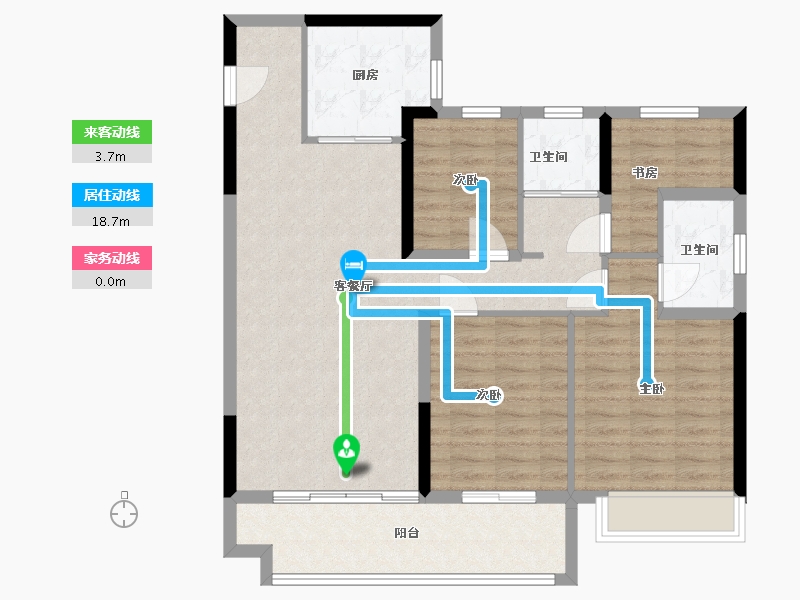 江苏省-淮安市-碧桂园宋都高铁小镇-98.40-户型库-动静线