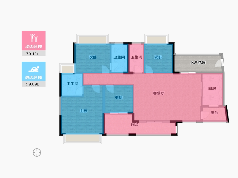 广东省-河源市-颐和花园-132.37-户型库-动静分区